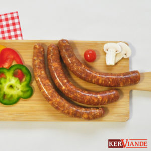 CHIPOLATAS PORC PIMENT ESPELETTE BBC KERVIANDE