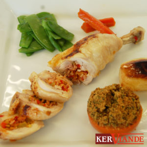 CUISSE POULET FARCIE KERVIANDE