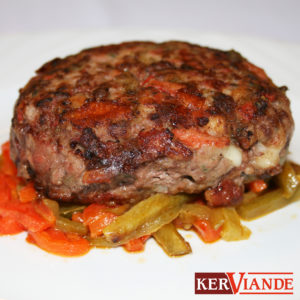 HACHE BOEUF POIVRON MOZZARELLA RECETTE KERVIANDE