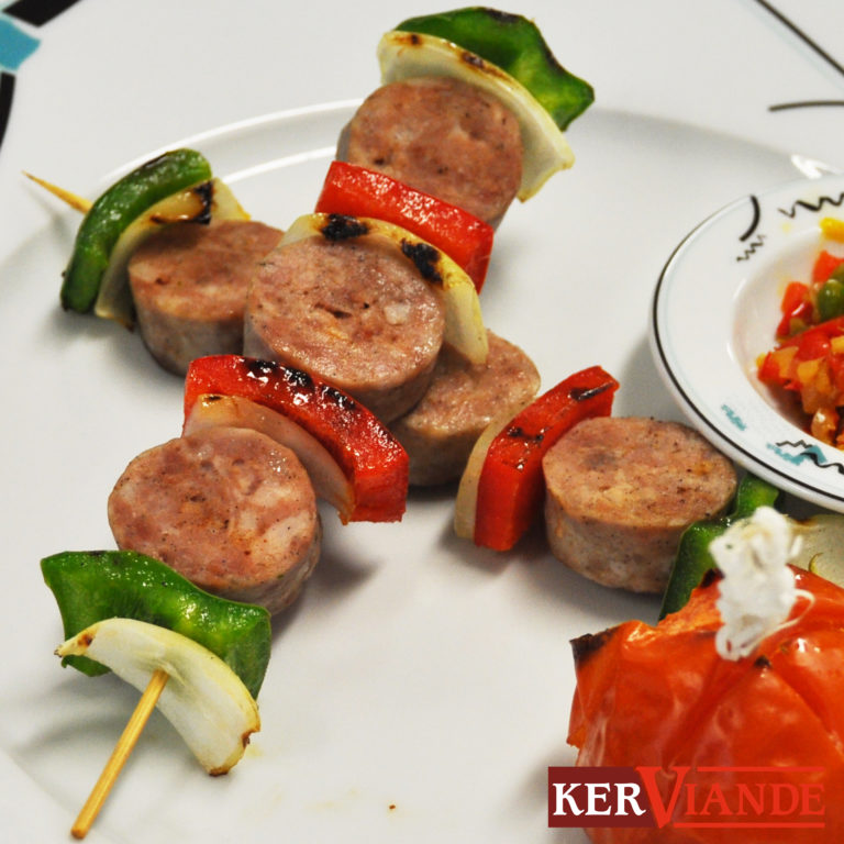 BROCHETTE FACON CATALANE RECETTE KERVIANDE