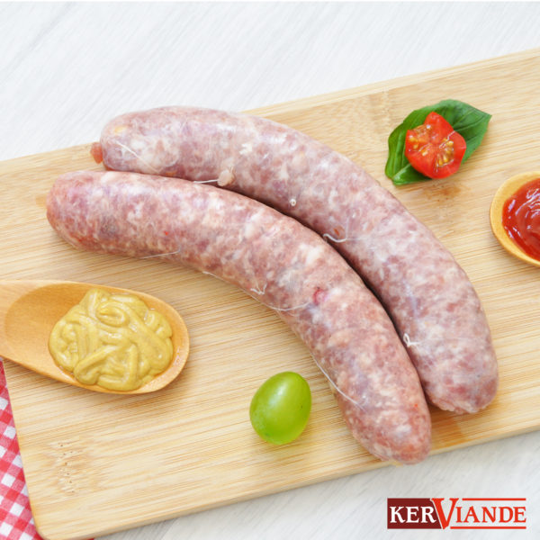 SAUCISSE PORC SEL DE GUERANDE BBC FABRICATION KERVIANDE